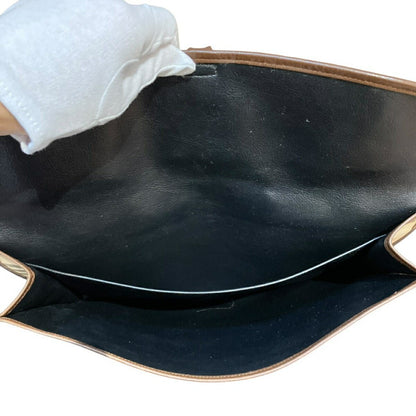 バーバリー キャンバス レザークラッチバッグ