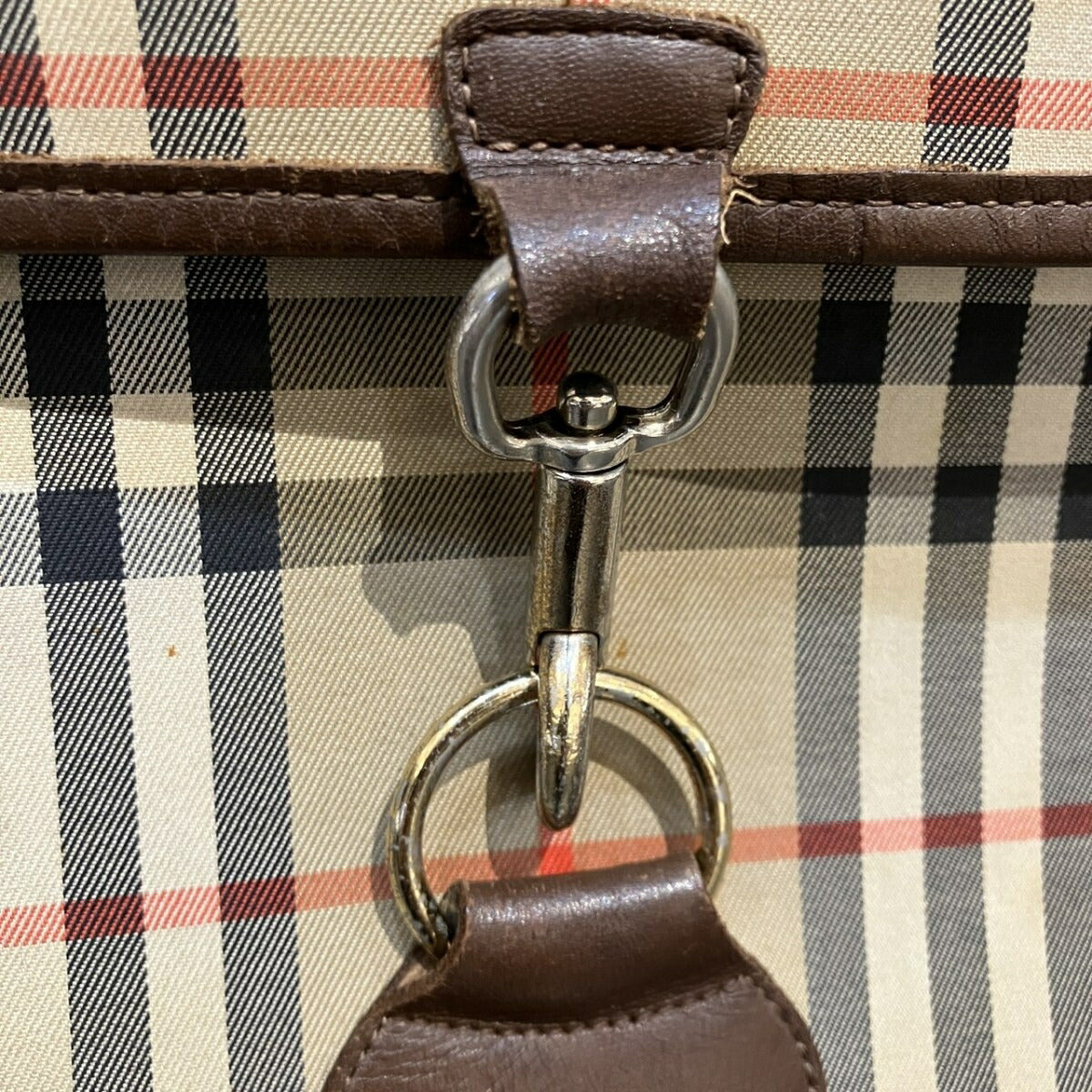 バーバリー キャンバス レザークラッチバッグ