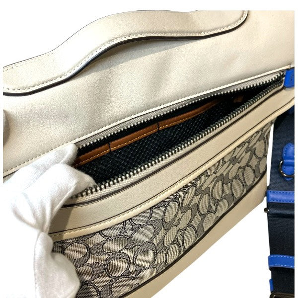 コーチ リーグバイクバッグ ジャカードレザー2wayバッグ
