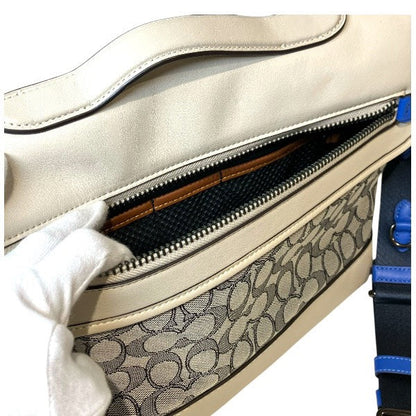 コーチ リーグバイクバッグ シグネチャー ジャカードレザー2wayバッグ