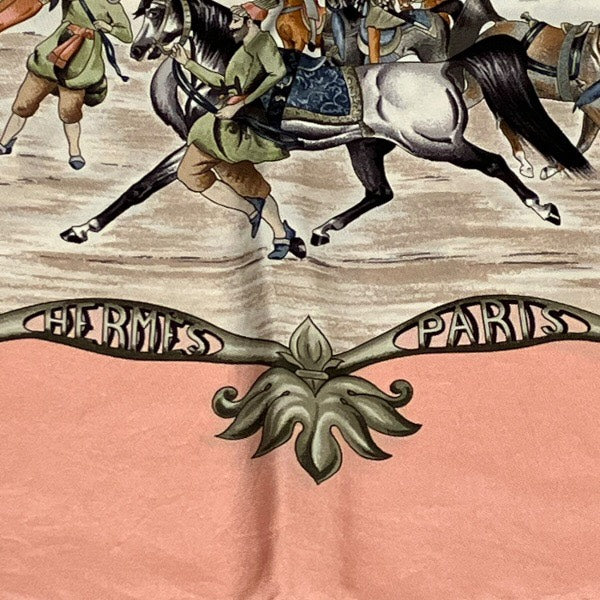 エルメス カレ90 Les Chevaux des Moghols シルクスカーフ