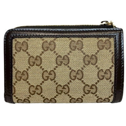 グッチ GGキャンバス レザー二つ折り財布