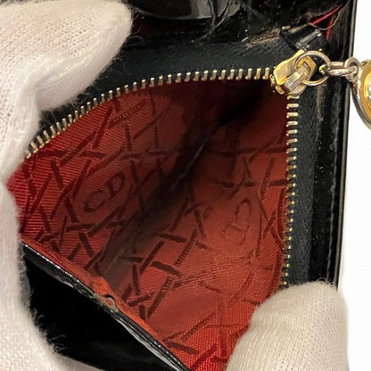 ディオール レディディオール パテントレザー三つ折り財布