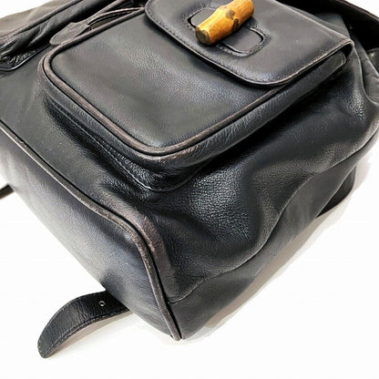 グッチ バンブーレザーリュックサック