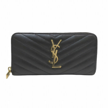 イヴサンローラン Vステッチ モノグラムYSL レザー長財布