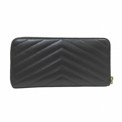 イヴサンローラン Vステッチ モノグラムYSL レザー長財布