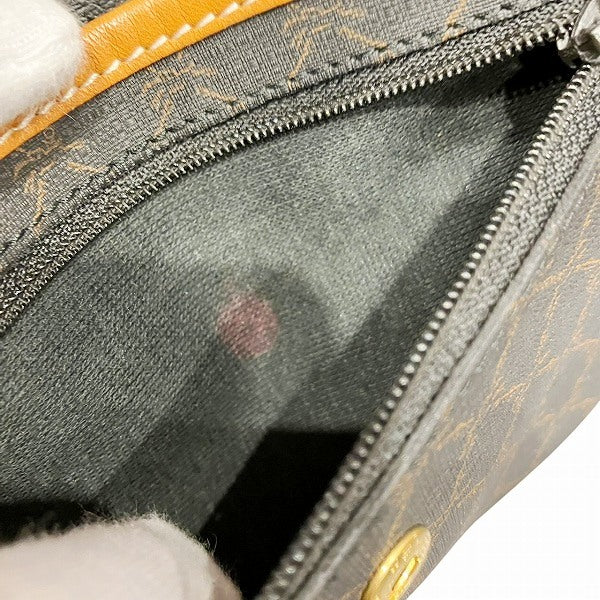 ロンシャン モノグラム レザー ショルダー バッグ