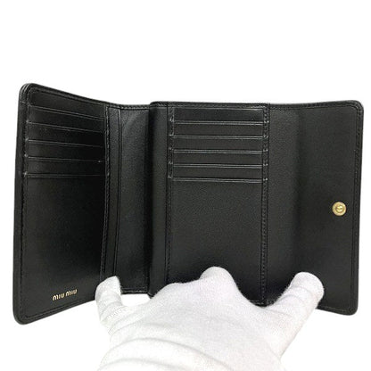 ミュウミュウ マテラッセ ナッパレザー 三つ折り財布