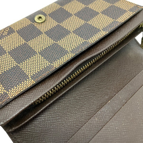 ルイヴィトン ポルトモネビエトレゾール ダミエ 二つ折り財布