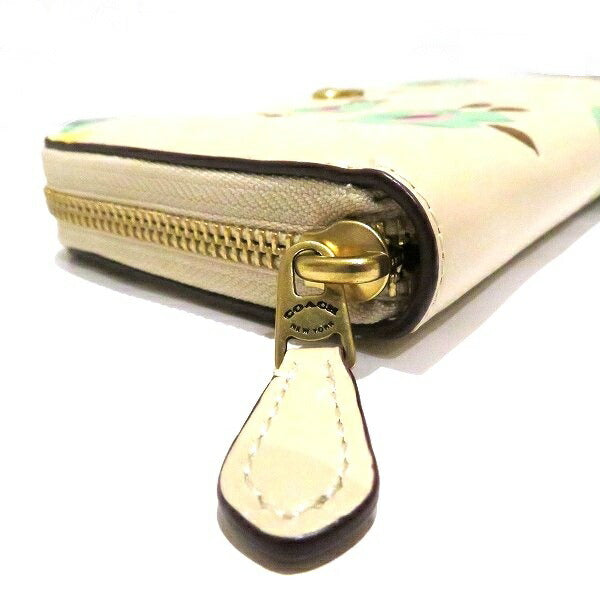 コーチ アコーディオン ジップ ウォレット フローラル