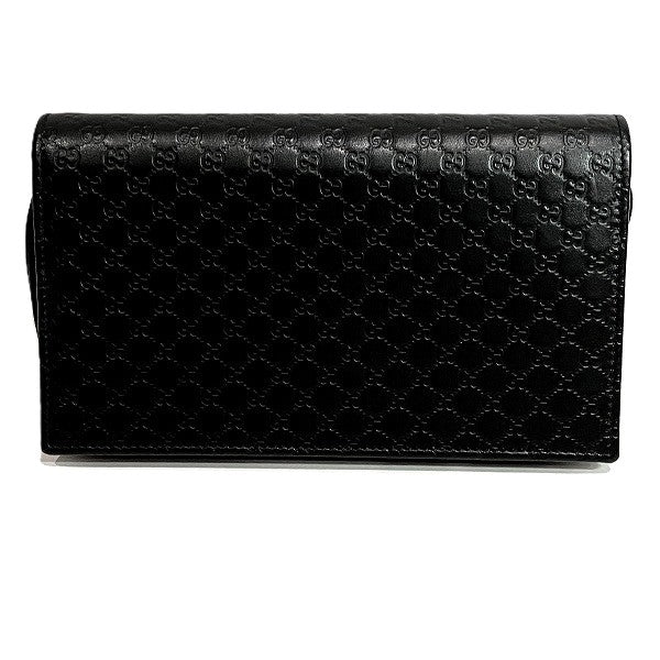 グッチ マイクログッチッシマ レザー ショルダーバッグ