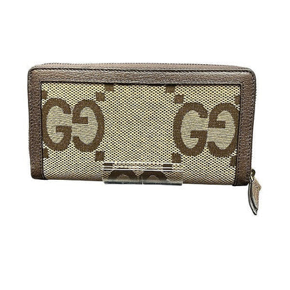 グッチ GGキャンバス バンブー ラウンドファスナー長財布