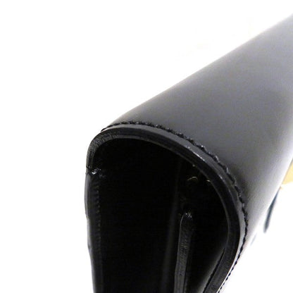 ダンヒル ブラック レザー クラッチ バッグ