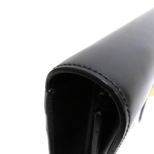 ダンヒル ブラック レザー クラッチ バッグ