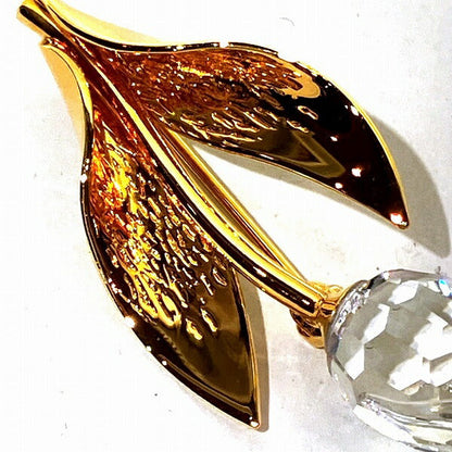 スワロフスキー チューリップ クリスタル ブローチ