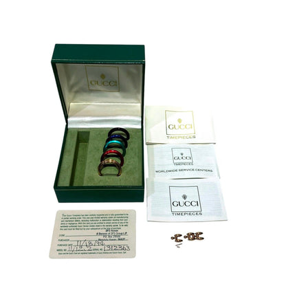 グッチ メタルチェンジベゼル クオーツ腕時計