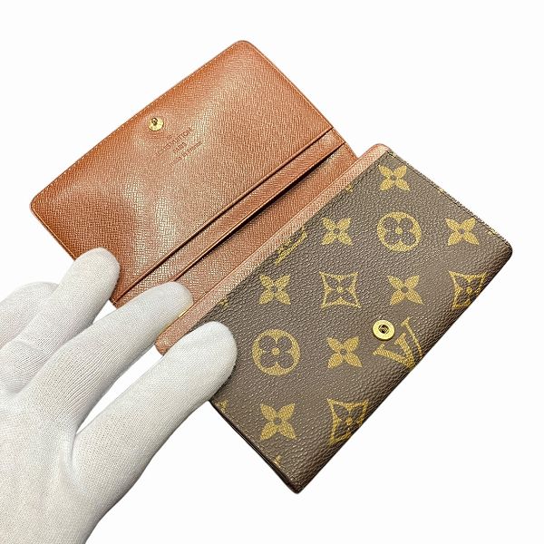 ルイヴィトン ポルトモネビエトレゾール モノグラム 二つ折り財布