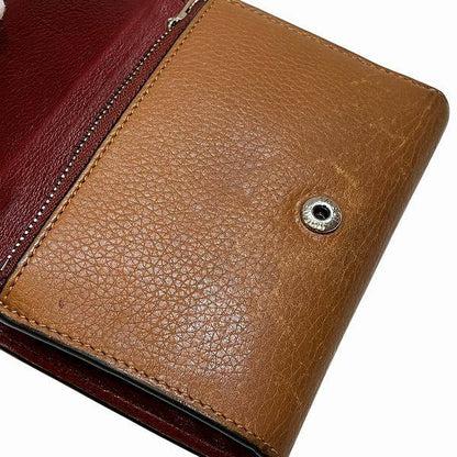 ロエベ バーティカルウォレット レザー三つ折り財布