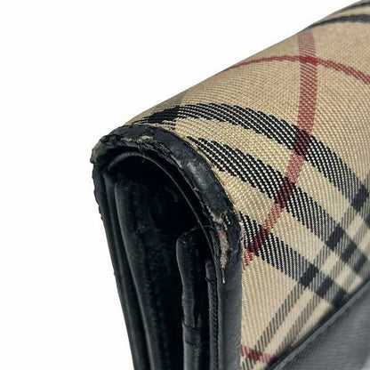 バーバリー ノバチェック キャンバス レザー 財布