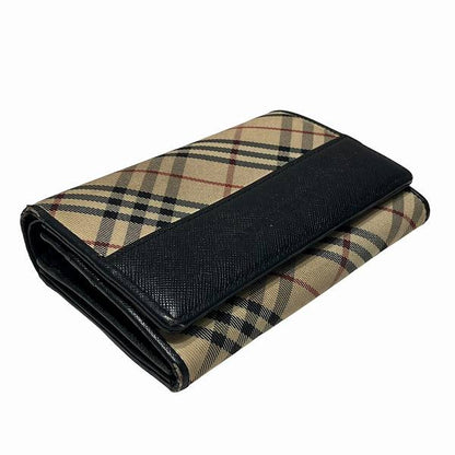 バーバリー ノバチェック キャンバス レザー 財布