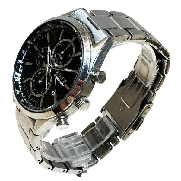 セイコー WIRED ステンレス スチール クロノグラフ