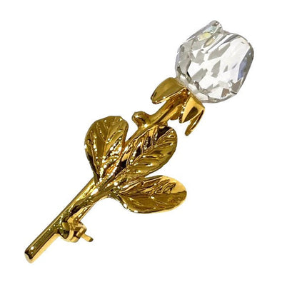 スワロフスキー クリスタル ローズ ブローチ