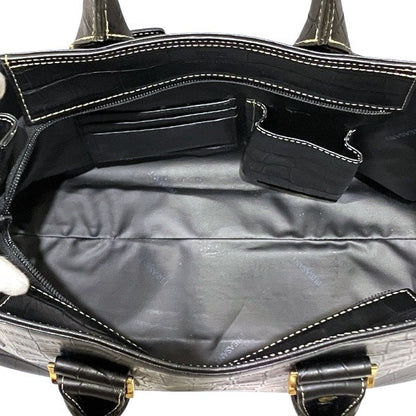 フェザント 型押しレザーハンドバッグ