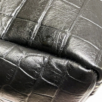 フェザント 型押しレザーハンドバッグ
