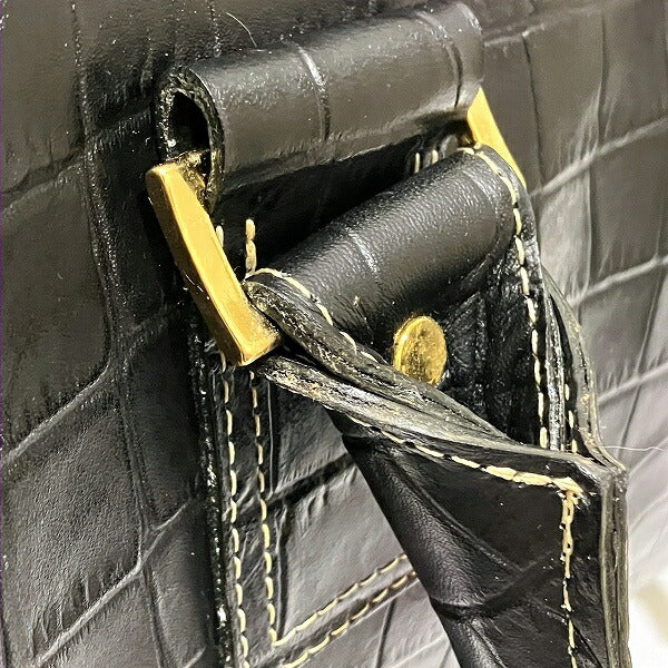 フェザント 型押しレザーハンドバッグ