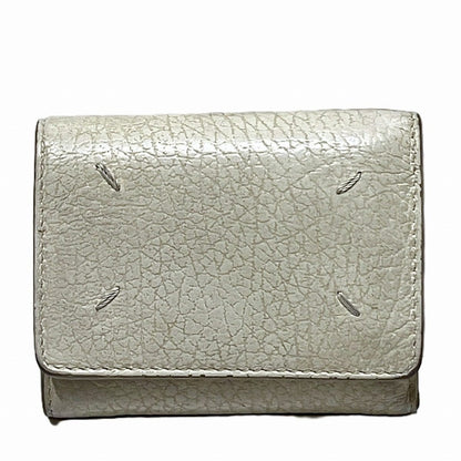 メゾンマルジェラ ZIP COMPACT TRI FOLD WALLET レザー 財布
