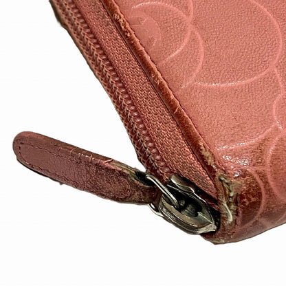 シャネル カメリア レザー長財布