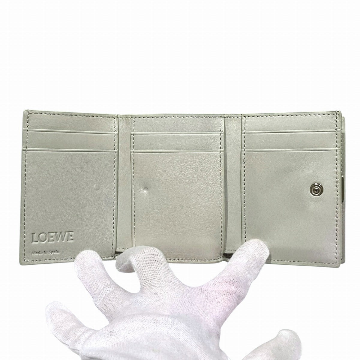 ロエベ トリフォールドウォレット レザー三つ折り財布