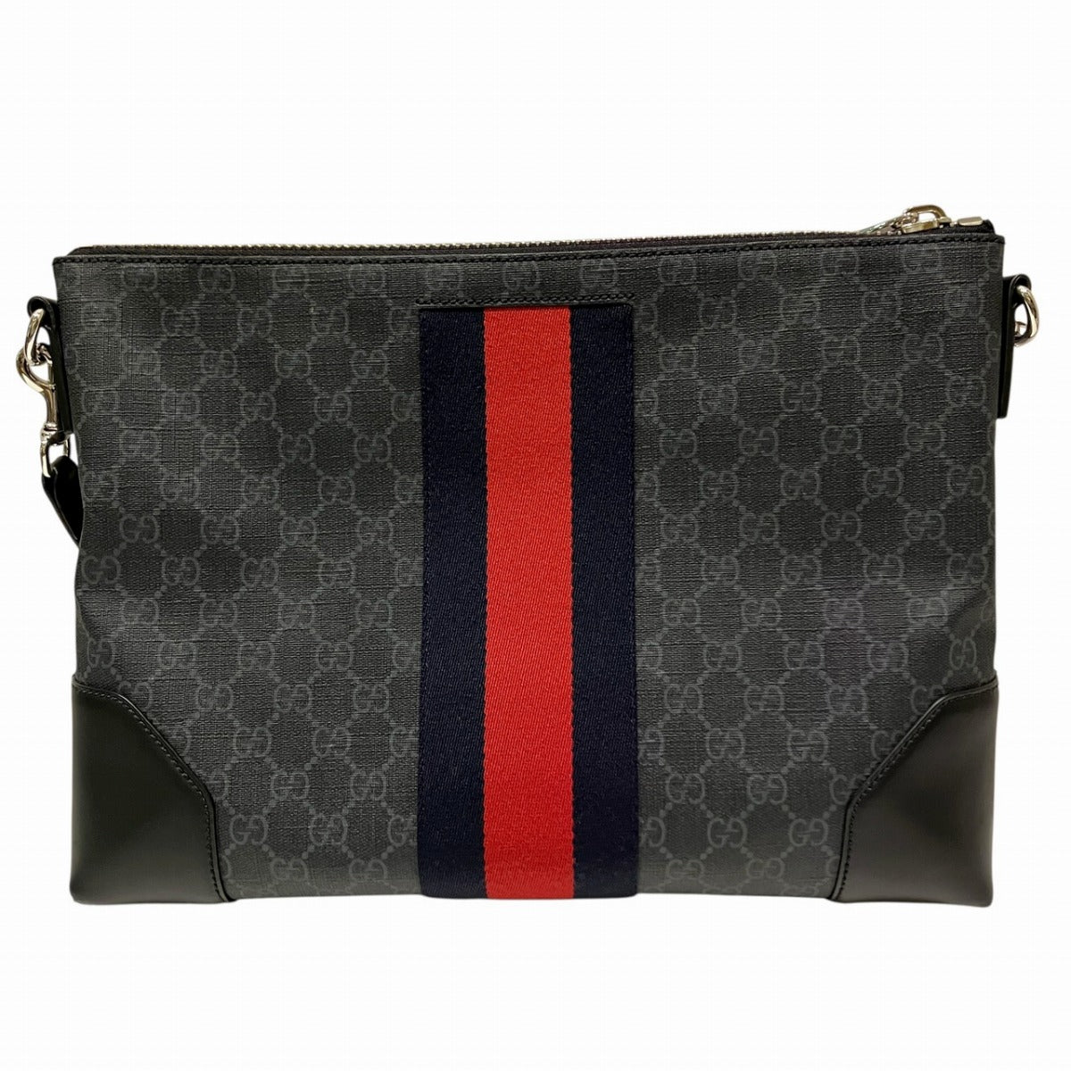 グッチ GGスプリーム レザーキャンバス ショルダーバッグ