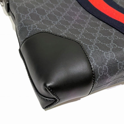 グッチ GGスプリーム レザーキャンバス ショルダーバッグ