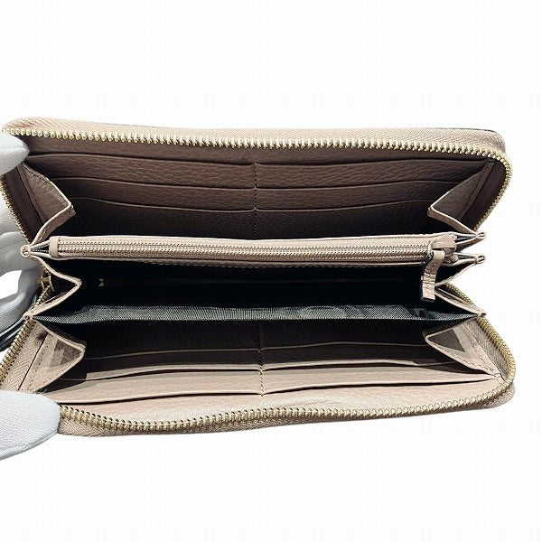 グッチ GGマーモント キャンバスレザー長財布