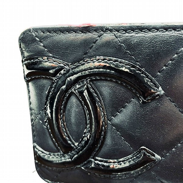 シャネル カンボン ライン レザー カード ケース