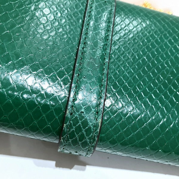 グッチ ジャッキー 1961 パイソン チェーン ウォレット