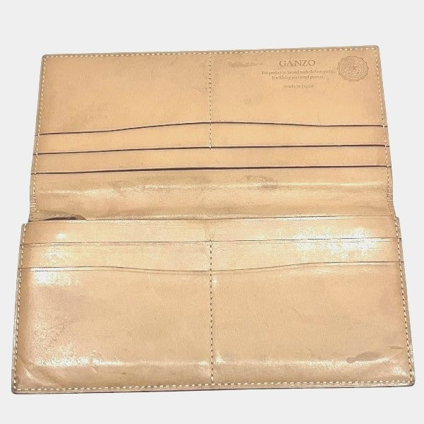 ガンゾ コードバン ロング二つ折り財布