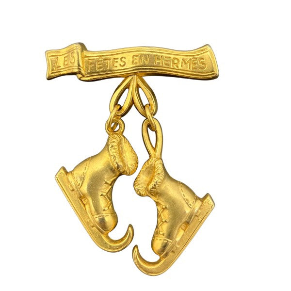 エルメス スケートシューズ モチーフ ブローチ