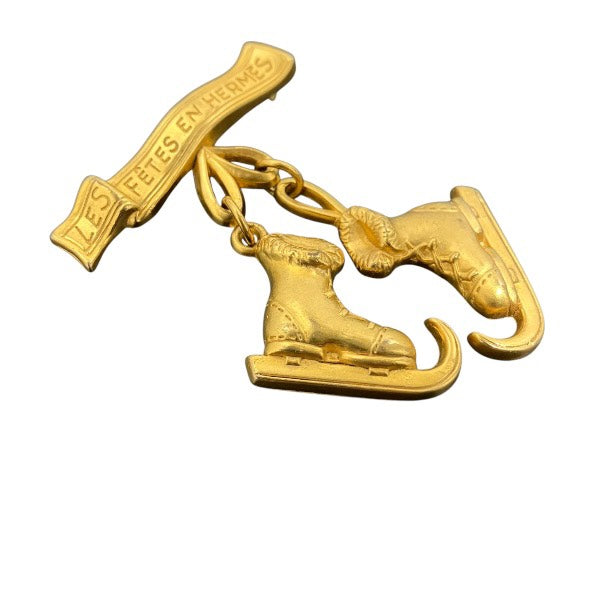 エルメス スケートシューズ モチーフ ブローチ