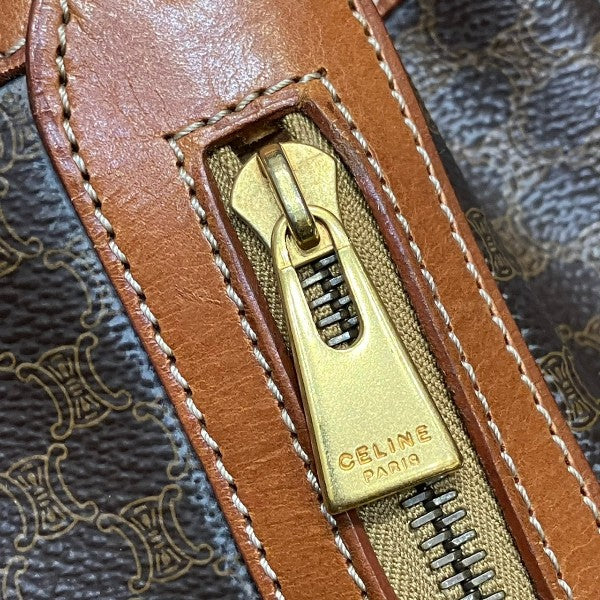 セリーヌ マカダム レザーショルダーバッグ