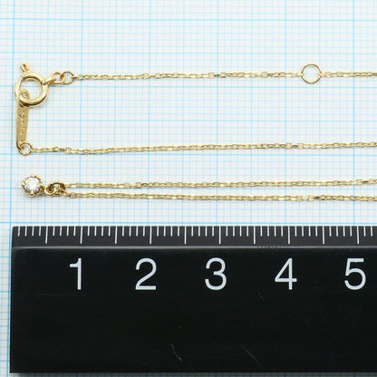 アガット K14イエローゴールド ダイヤモンドネックレス