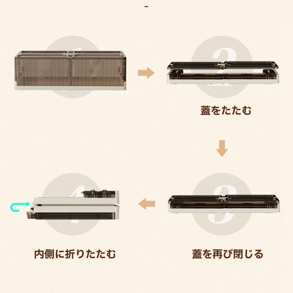 折りたたみ大容量ベッド下収納ボックス 衣装ケース