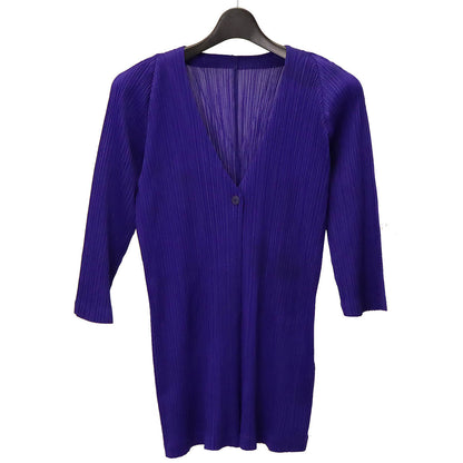 イッセイ ミヤケ プリーツ プリーズ ポリエステル カーディガン