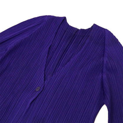 イッセイ ミヤケ プリーツ プリーズ ポリエステル カーディガン