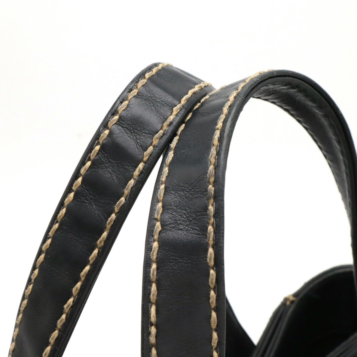 シャネル ワイルドステッチ レザー ハンドバッグ