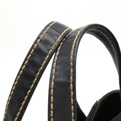 シャネル ワイルドステッチ レザー ハンドバッグ