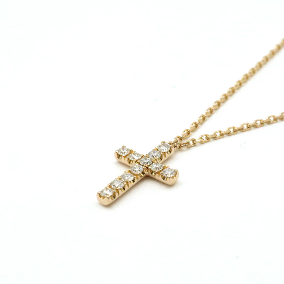 カルティエ シンボル クロス K18PG ダイヤモンド ネックレス