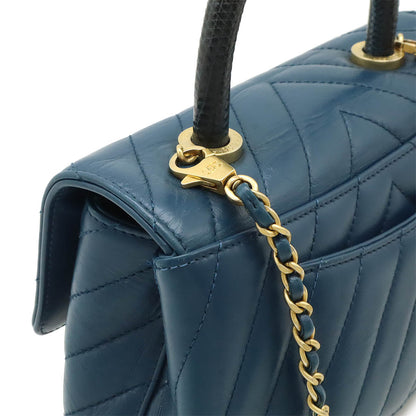 シャネル ココハンドル シェブロン レザー2wayバッグ