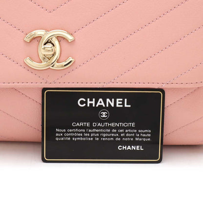 シャネル V ステッチ 2WAY ハンドバッグ レザー